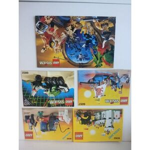 Vintage LEGO Instruction Manuals Lot 6062 6057 6042 6852 Castle Space 1987-1995